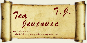Tea Jevtović vizit kartica